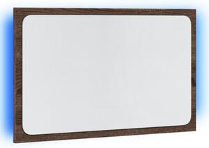 Lustro Åazienkowe z LED, brÄ zowy dÄ b, 60x8,5x38 cm