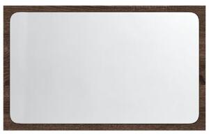 Lustro Åazienkowe z LED, brÄ zowy dÄ b, 60x8,5x38 cm