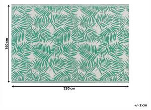 Dywan zewnętrzny dwustronny 160 x 230 cm liście palmowe morski Kota Beliani