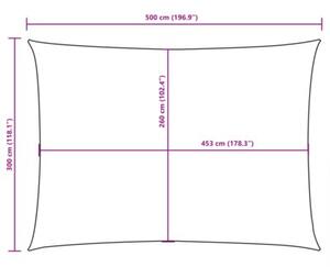 Prostokątny żagiel ogrodowy, tkanina oxford, 3x5 m, czerwony