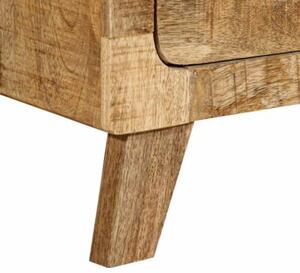 Szafka nocna 2 szt. 40x32x46 cm drewno lite surowe mango