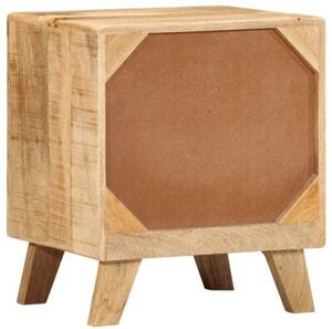 Szafka nocna 2 szt. 40x32x46 cm drewno lite surowe mango