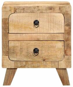 Szafka nocna 2 szt. 40x32x46 cm drewno lite surowe mango