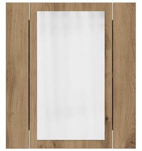 Szafka łazienkowa z lustrem i LED, dąb artisan, 40x12x45 cm