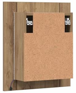 Szafka łazienkowa z lustrem i LED, dąb artisan, 40x12x45 cm