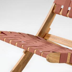 Ogrodowe składane krzesło z drewna akacji Kave Home Chabeli