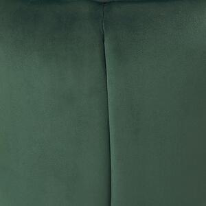 Puf podnóżek welurowy tapicerowany złota metalowa podstawa zielony Irving Beliani