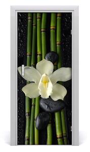 Naklejka samoprzylepna okleina Orchidea i bambus