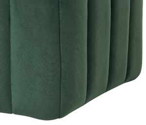 Puf welurowy tapicerowany podnóżek sześciokątny w stylu glamour zielony Murietta Beliani