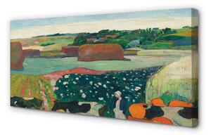 Obraz na płótnie Stogi siana w Bretanii - Paul Gauguin