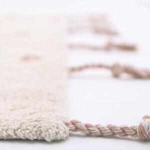 Beżowo-różowy dywan z bawełny wykonany ręcznie Nattiot Numi, 100x150 cm