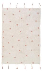Beżowo-różowy dywan z bawełny wykonany ręcznie Nattiot Numi, 100x150 cm