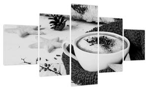 Obraz - Zimowe cappuccino (125x70 cm)