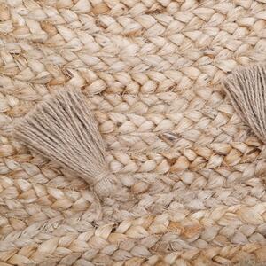 Naturalny ręcznie wykonany dywan jutowy Nattiot Else, ø 140 cm