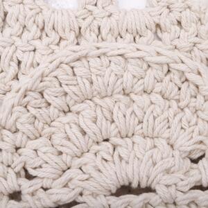 Biały ręcznie haftowany dywan z bawełny Nattiot Alma, ø 120 cm