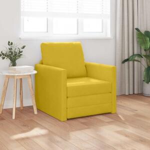 Sofa bed ciemny Å»Ã³Åty 74 x 77 x 81 cm aksamit