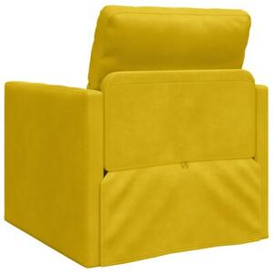 Sofa bed ciemny Å»Ã³Åty 74 x 77 x 81 cm aksamit