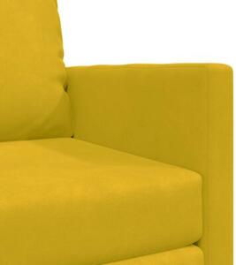 Sofa bed ciemny Å»Ã³Åty 74 x 77 x 81 cm aksamit