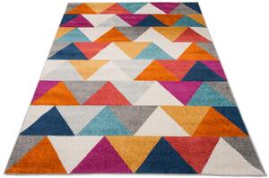 Kolorowy nowoczesny dywan w trójkąty - Caso 6X