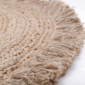Naturalny ręcznie wykonany dywan z juty Nattiot Terra, ø 140 cm