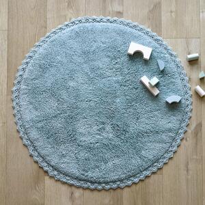 Niebieski ręcznie wykonany dywan z bawełny Nattiot Perla, ø 110 cm