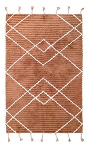 Brązowy dywan z bawełny wykonany ręcznie Nattiot Lassa, 135x190 cm