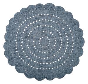Szary ręcznie haftowany dywan z bawełny Nattiot Alma, ø 120 cm
