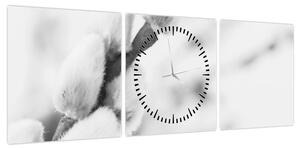 Obraz - Początek wiosny (z zegarem) (90x30 cm)
