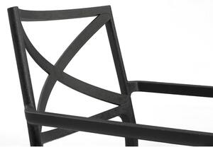 Czarne plastikowe krzesło ogrodowe Metalix – Keter