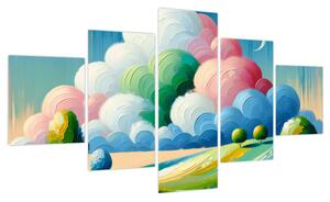 Obraz - Krajobraz z chmurą (125x70 cm)