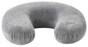 Ergonomiczna poduszka podrÃ³Å¼na z aksamitu i pianki pamiÄciowej w kolorze szarym