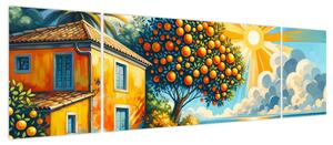 Obraz - Dom z pomarańczami I. (170x50 cm)