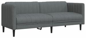 Sofa trzyosobowa, ciemnoszara, tkanina