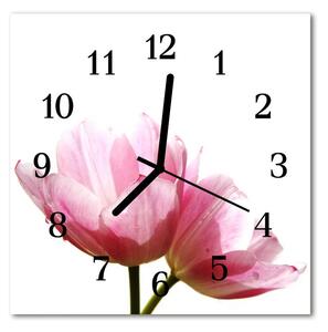 Zegar ścienny kwadrat Tulipany