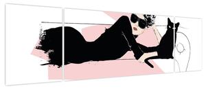 Obraz - Modna dama (170x50 cm)