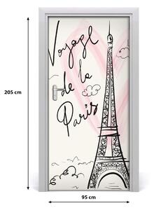 Naklejka fototapeta na drzwi Wieża Eiffla Paryż