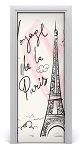 Naklejka fototapeta na drzwi Wieża Eiffla Paryż