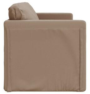 Sofa podÅogowa 2-w-1, cappuccino, 112x174x55 cm, sztuczna skÃ³ra
