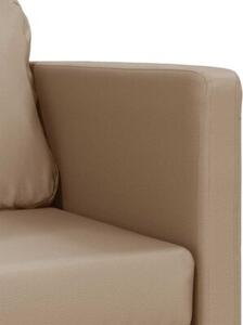 Sofa podÅogowa 2-w-1, cappuccino, 112x174x55 cm, sztuczna skÃ³ra