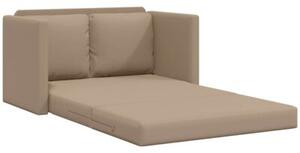 Sofa podÅogowa 2-w-1, cappuccino, 112x174x55 cm, sztuczna skÃ³ra