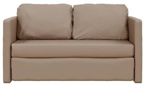 Sofa podÅogowa 2-w-1, cappuccino, 112x174x55 cm, sztuczna skÃ³ra