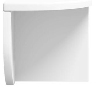 Nowoczesna półka ścienna minimalistyczna w kolorze białym z materiału drewnopochodnego