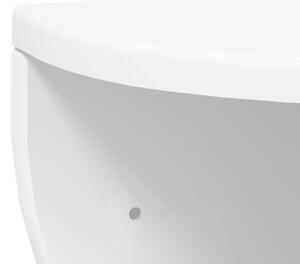 Nowoczesna półka ścienna minimalistyczna w kolorze białym z materiału drewnopochodnego
