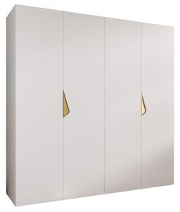 Szafa uchylna otwierana Sandi 1 200 wys. 202 cm biały + u. złoty
