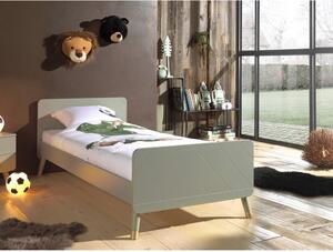 Oliwkowe łóżko dziecięce z drewna sosnowego Vipack Billy, 90x200 cm