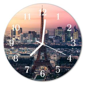Zegar ścienny okrągły Wieża Eiffla w Paryżu
