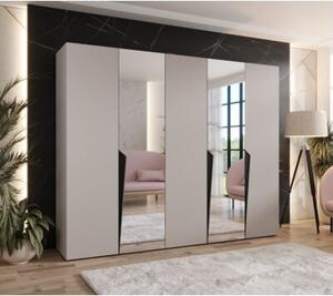 Szafa uchylna otwierana Piano 2 250 wys. 202 cm kaszmir + u. czarny
