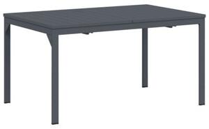 Nowoczesny zestaw jadalniany do ogrodu z prostokątnym stołem i 8 ergonomicznie zaprojektowanymi krzesłami w kolorze antracytowym