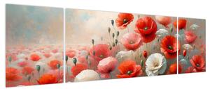 Obraz - Obraz z makami (170x50 cm)