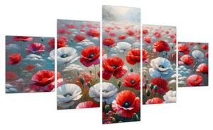 Obraz - Pole maków (125x70 cm)